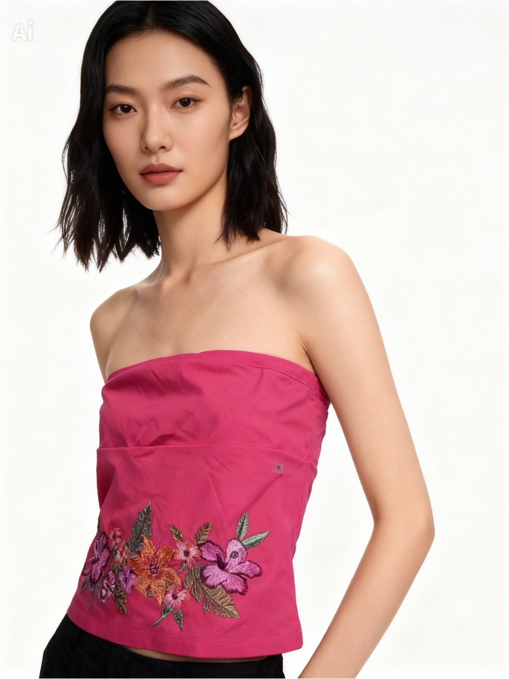 Express Embroidered Floral Tube Top!